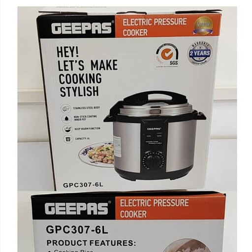 زودپز برقی جیپاس 6لیتر مدل GPC307-6L