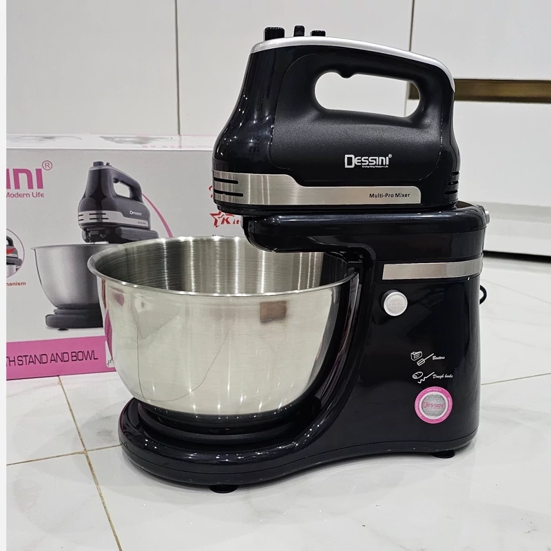 همزن کاسه دار دسینی 5 لیتر اصلی سه شاخ مدل DK909 ظرفیت 5 لیتر 650 وات